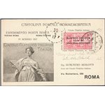 Voli - Italia Regno - 1917 - Espresso del 1903 con sovrastampa “Esperimento-posta aerea Maggio 1917 Torino - Roma - Roma - Torin