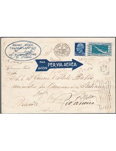 Voli - Italia Regno - 15/12/1930 - Aerogramma della Crociera Transatlantica da Roma per Rio de Janeiro affrancato con omologo fr