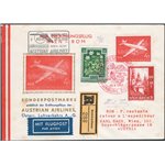 Pvoli - 28/6/1958 - 1° Volo A.U.A. Vienna - Roma, Pell n° 855. Cat. € 80