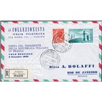 Voli Speciali - Italia Repubblica - 1958 - Volo speciale del presidente Gronchi in Brasile, P.A n° 837. Cat. € 80