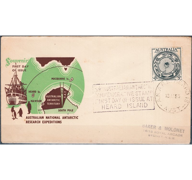 Spedizioni Antartiche - Australia - 23/1/1955 - Spedizione Antartica Nazionale di Ricerca - Lettera per Sidney nel primo giorno 