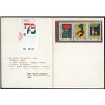 1976 - Folder ufficiale delle Poste Italiane emesso in occasione della XVIII Giornata del Francobollo, folder n° 1349/51