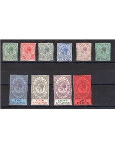 Gibilterra - 1912/24 - Re Giorgio V, serie n° 63/72. Cert.: IC. Cat. € 450 (*)