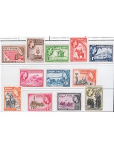 Colonie Inglesi - Costa D'Oro - 1953/54 - Definitiva Elisabetta, serie n° 146/57. Cat. € 70 (**)
