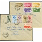 Italia Regno - 14/4/1936 - 2 Lettere da Gardone Riviera per Brescia affrancate l'una con serie Bellini di posta ordinaria n° 388