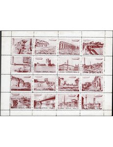 1933 - Crociera Zeppelin Erinnofili la serie di 6 foglietti in colori diversi emessi in occasione dell'evento