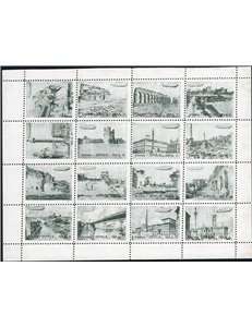 1933 - Crociera Zeppelin Erinnofili la serie di 6 foglietti in colori diversi emessi in occasione dell'evento