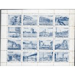 1933 - Crociera Zeppelin Erinnofili la serie di 6 foglietti in colori diversi emessi in occasione dell'evento