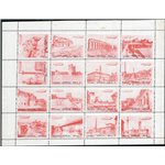 1933 - Crociera Zeppelin Erinnofili la serie di 6 foglietti in colori diversi emessi in occasione dell'evento