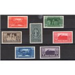 1929 - Montecassino, serie n° 262/68. Cat. € 150 (**)