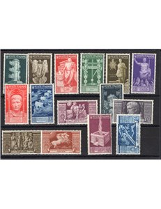 1937 - Augusto, serie n° 416/25 + P.A. 106/10. Cert.: Biondi. Cat. € 900 (**)
