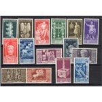 1937 - Augusto, serie n° 416/25 + P.A. 106/10. Cert.: Biondi. Cat. € 900 (**)