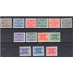 1934 - Segnatasse stemma sabaudo, serie n° 34/46. Cat. € 175 (**)