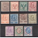 1901 - Floreale, serie n° 68/78. Cert.: IC. Cat. € 11.750 (**)