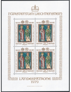 Liechtenstein - 1979 - Santi patroni, minifoglio n° 675. Cat. € 100 (**)