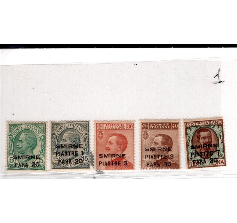 LEVANTE (SMIRNE) 1922 Serie ordinaria 5v MNH**