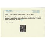Italia 1910 - Floreale L. 10 oliva e rosa. Cat. € 350 (**)