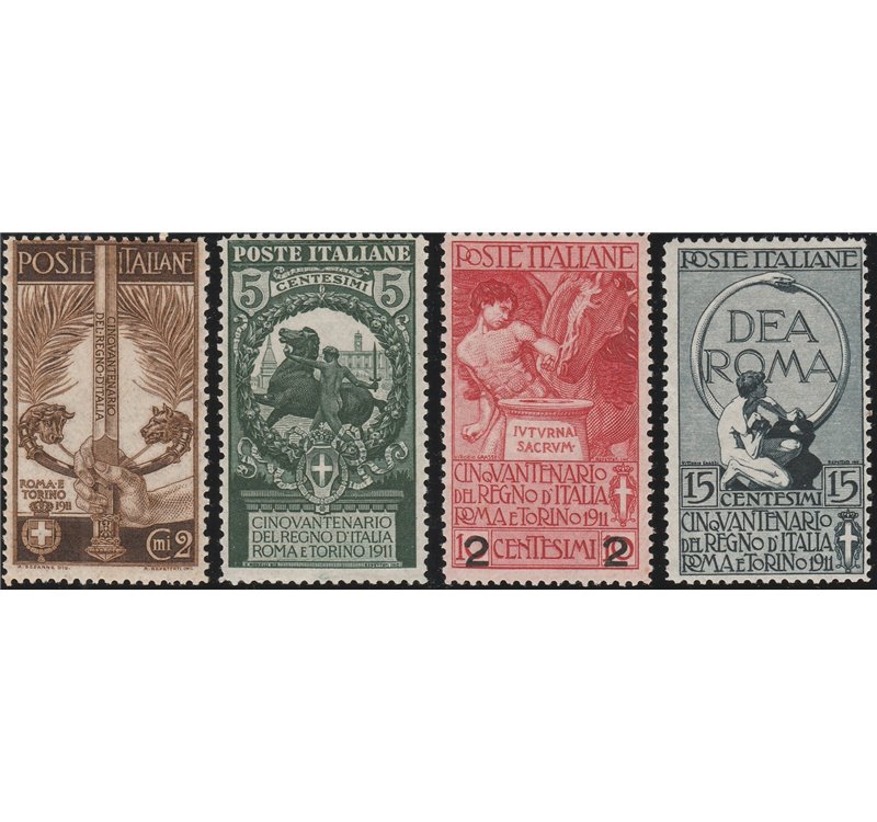 Italia 1911 - 50 ° Anniversario dell'Unità d'Italia. Cert.: Italia Colleziona. Cat. € 450 (**)