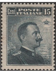 Italia 1911 - Michetti - 15 c. grigio. Cat. € 125 (**)