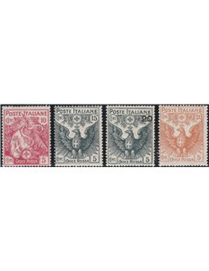 Italia 1915-16 - Croce Rossa - la serie. Cat. € 250 (**)