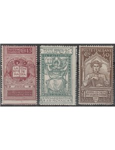 Italia 1921 - Dante 3 valori. Cat. € 70