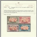 Italia 1923 - Propaganda Fide la serie con annulli originali in data. Cert.: Italia Colleziona. Cat. € 1600 (U)