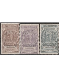 Italia 1923 - Camicie Nere - la serie con annulli originali in data Cert.: Italia Colleziona. Cat. € 750 (U)