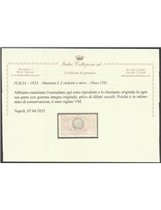 Italia 1923 - Manzoni la serie. Cat. € 3500 (**)