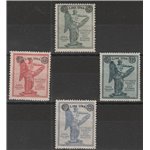 Italia 1924 - 3° Anniversario della Vittoria con sovr. "LIRE UNA" e fregi.  Ottima centr.Cat. € 900 (**)