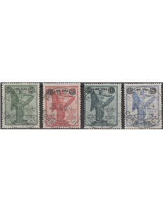 Italia 1924 - Vittoria con sovrastampa la serie. Cert.: Italia Colleziona. Cat. € 2200 (U)