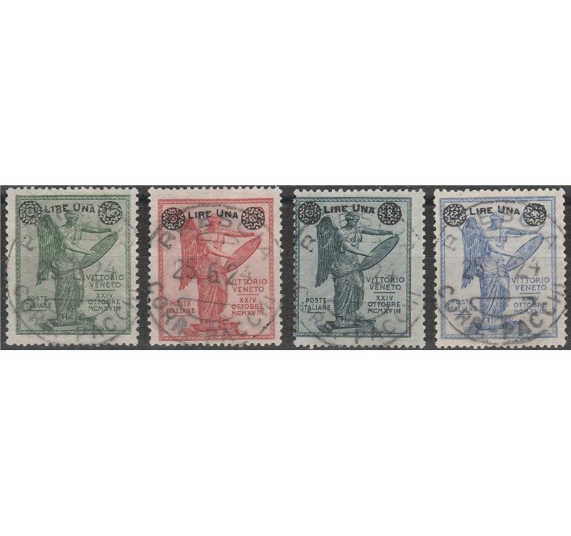 Italia 1924 - Vittoria con sovrastampa la serie. Cert.: Italia Colleziona. Cat. € 2200 (U)