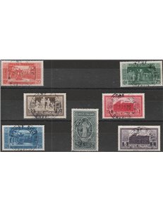 Italia  1929 - Montecassino la serie con annulli originali in data.  Cat. € 1050 (U)