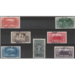 Italia  1929 - Montecassino la serie con annulli originali in data.  Cat. € 1050 (U)