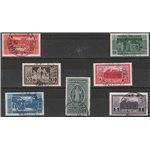 Italia  1929 - Montecassino la serie con annulli originali in data. Cat. € 1050 (U)