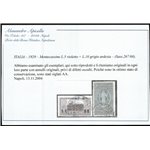 Italia  1929 - Montecassino la serie con annulli originali in data. Cat. € 1050 (U)