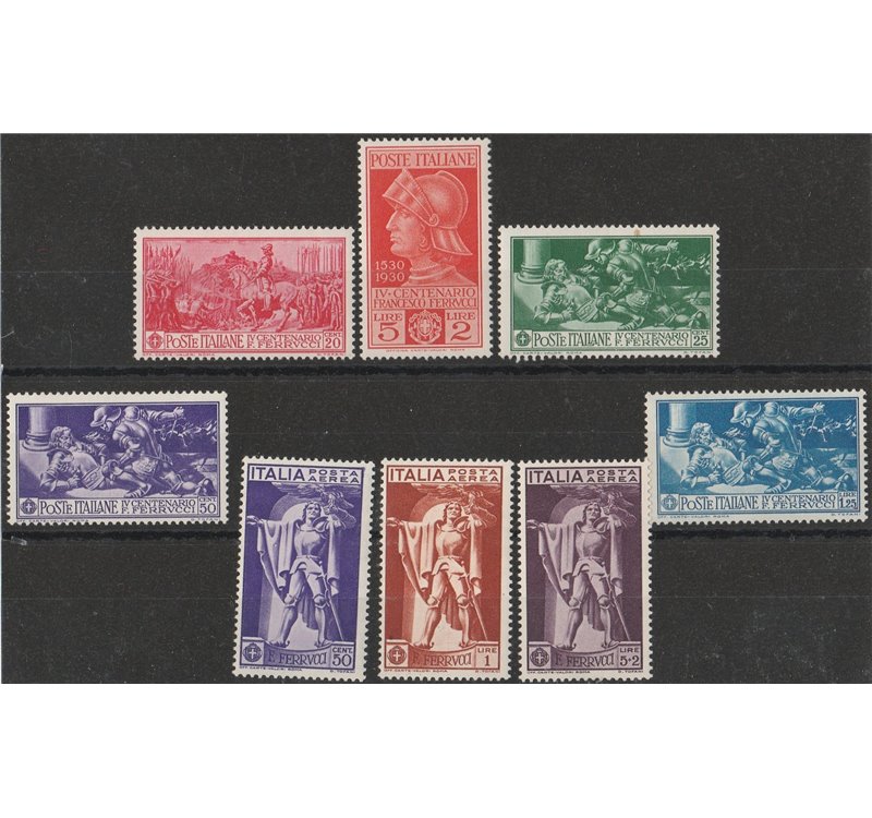 Italia 1930 - Ferrucci la serie di 8 valori. Cat € 210 (**)
