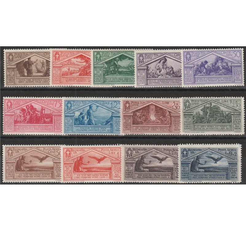 Italia 1930 - Virgilio la serie. Cert.: Italia Colleziona. Cat. € 1125 (**)
