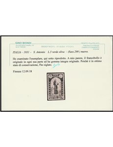 Italia 1931 - S. Antonio la serie. Cat. € 300 (**)