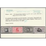Italia 1932 - Pro Società Dante Alighieri la serie. Cert.: Biondi. Cat. €675 (**)