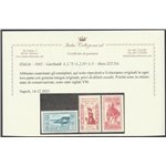 Italia 1932 - Garibaldi la serie. Cert.: Italia Colleziona. Cat. € 825 (**)