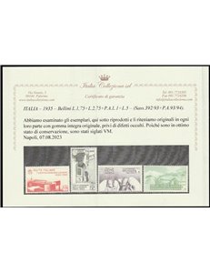 Italia 1935 - Bellini la serie. Cat. € 1000 (**)