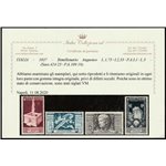 Italia 1937 - Augusto la serie. Cert.: Italia Colleziona. Cat. € 900 (**)