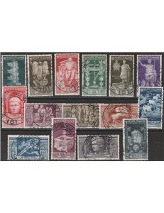 Italia 1937 - Augusto la serie con annulli originali in data Cert.: Italia Colleziona. Cat. € 1800 (U)