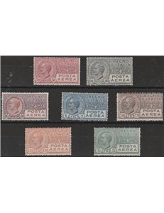 Italia 1926-28 - Posta Aerea Vittorio Emanuele la serie. Cert.: Italia Colleziona. Cat. € 650 (**)
