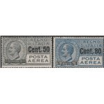 Italia 1926-28 - Posta Aerea Vittorio Emanuele II la serie Sovrastampata Cat. € 325 (**)