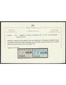 Italia 1926-28 - Posta Aerea Vittorio Emanuele II la serie Sovrastampata Cat. € 325 (**)