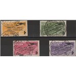 Italia 1934 - P. Aerea Primo Volo  Roma - Buenos Aires la serie con annulli originali Cert.: Italia Colleziona. Cat. € 1250 (U)