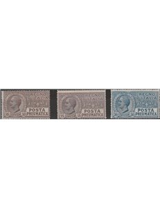 Italia 1913-23 - Pneumatica Vitt. Emanuele III la serie. Cat. € 50 (**)