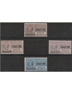 Italia 1924-25 - Posta Pneumatica Vitt. Emanuele la serie con Sovrastampe dei nuovi valori Cat. € 135 (**)