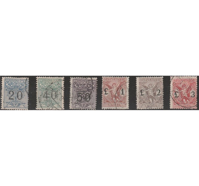 Italia 1924 - Segnatasse per Vaglia Allegorie, la serie. Cat. € 140 (U)